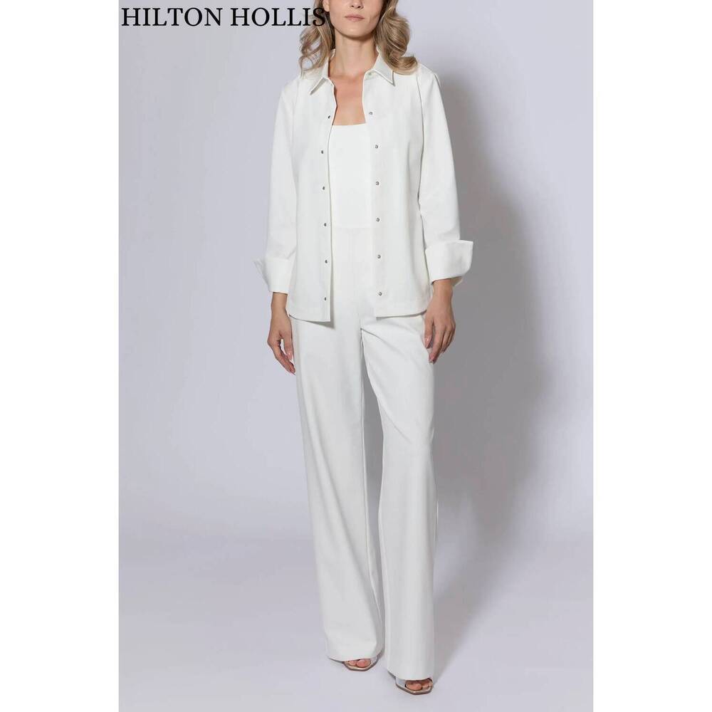 NEW HILTON HOLLIS miracle stretch pant in white